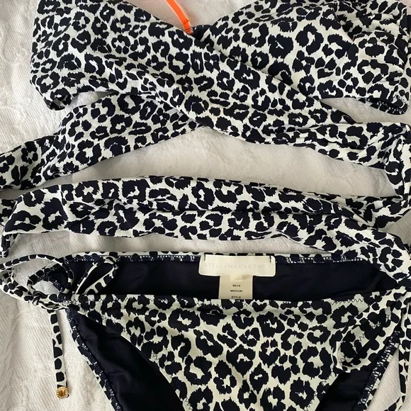 STELLA McCartney Leopard Wrap bikini top two piece swim, Sz M, NWOT - Picture 6 of 7
